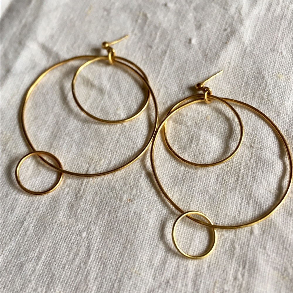 Anthropologie Triple hoop earrings